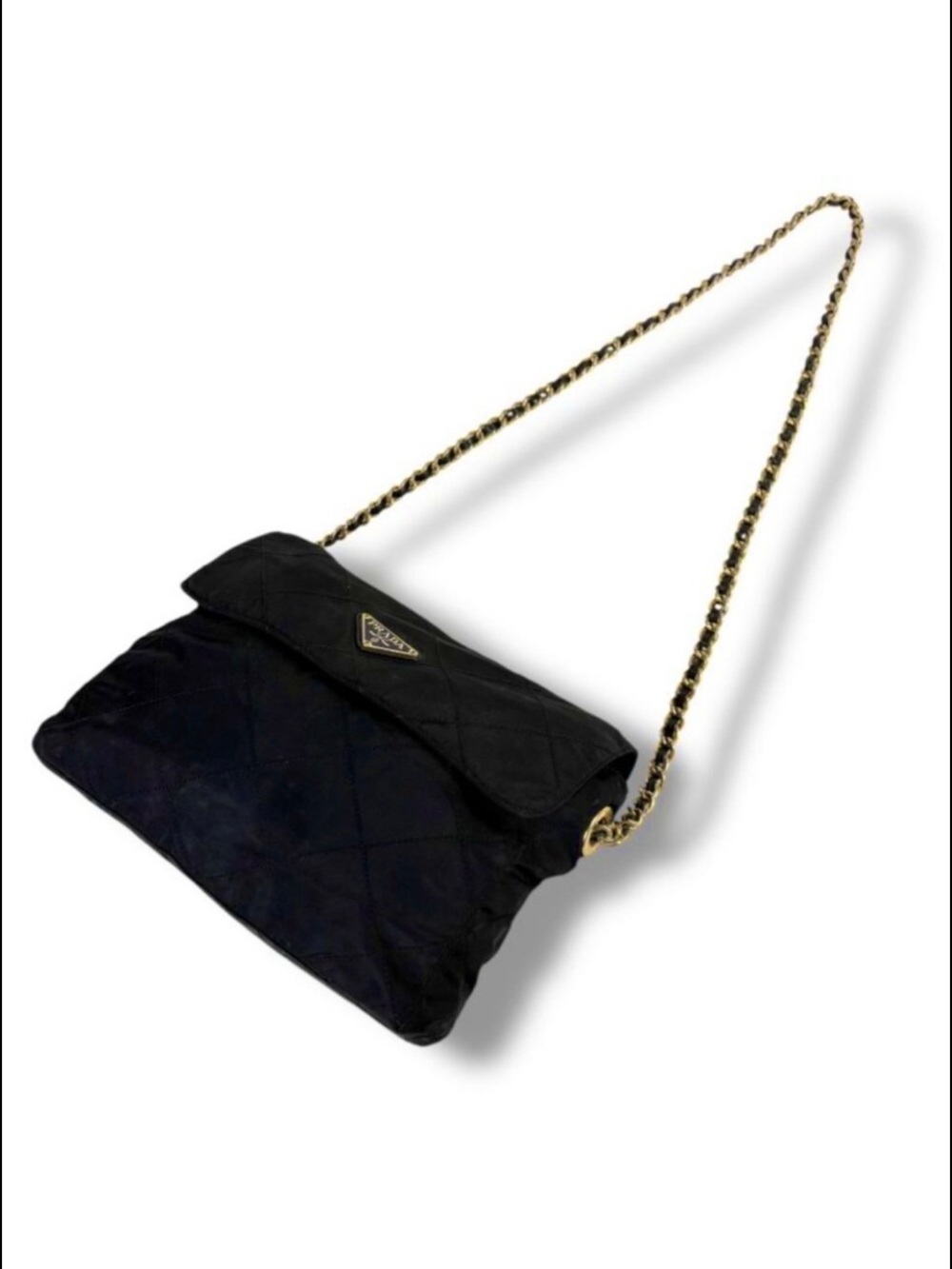 Prada⭐️Black Quilted Gold Chain Shoulder Bag! RARE! ⭐️Always Open to offers! - Picture 12 of 16